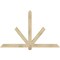 Ekena Millwork Kennewick Rough Sawn Timber Gable Bracket, Douglas Fir, 72"W x 45"H x 4"D x 4"F, 15/12 Pitch GBW072X45X0404KEN00RDF - alternate 1